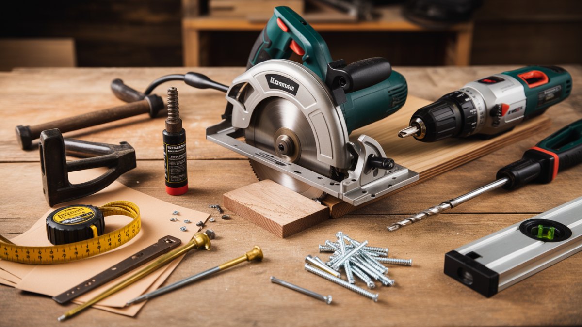 Essential woodworking tools for building a bookshelf