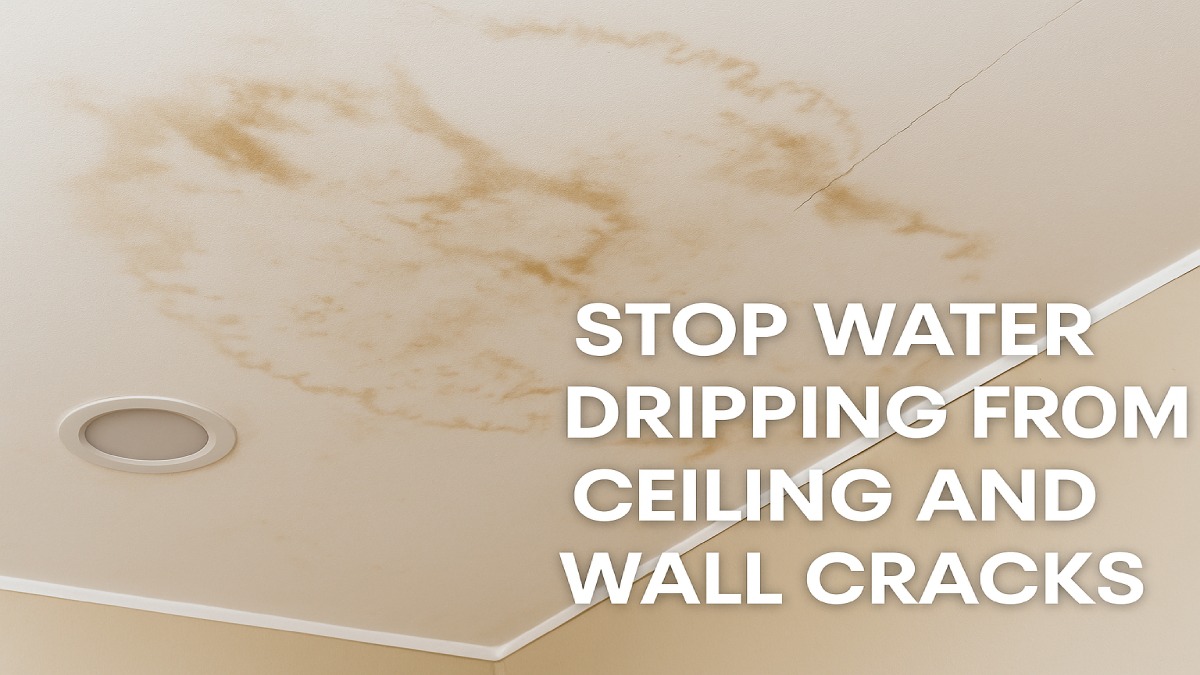 Homeowner discussing a ceiling leak claim with an insurance adjuster