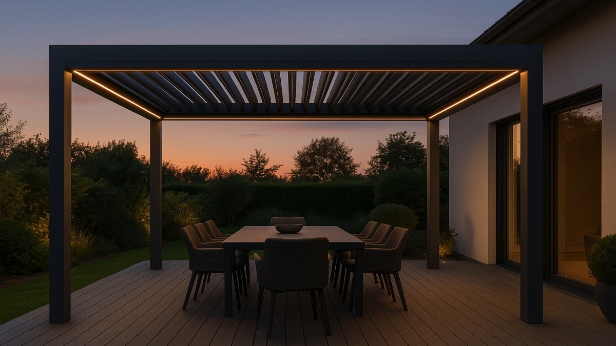Aluminum Pergola with Louvers